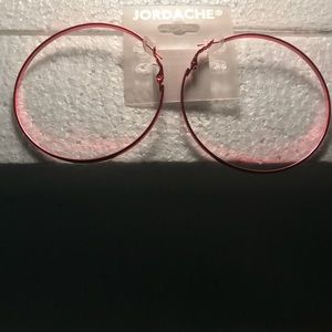 Brand new red Jordache pierced earrings